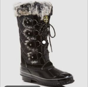 Khombu Jandice Faux Fur Laceup Boots *FLAW